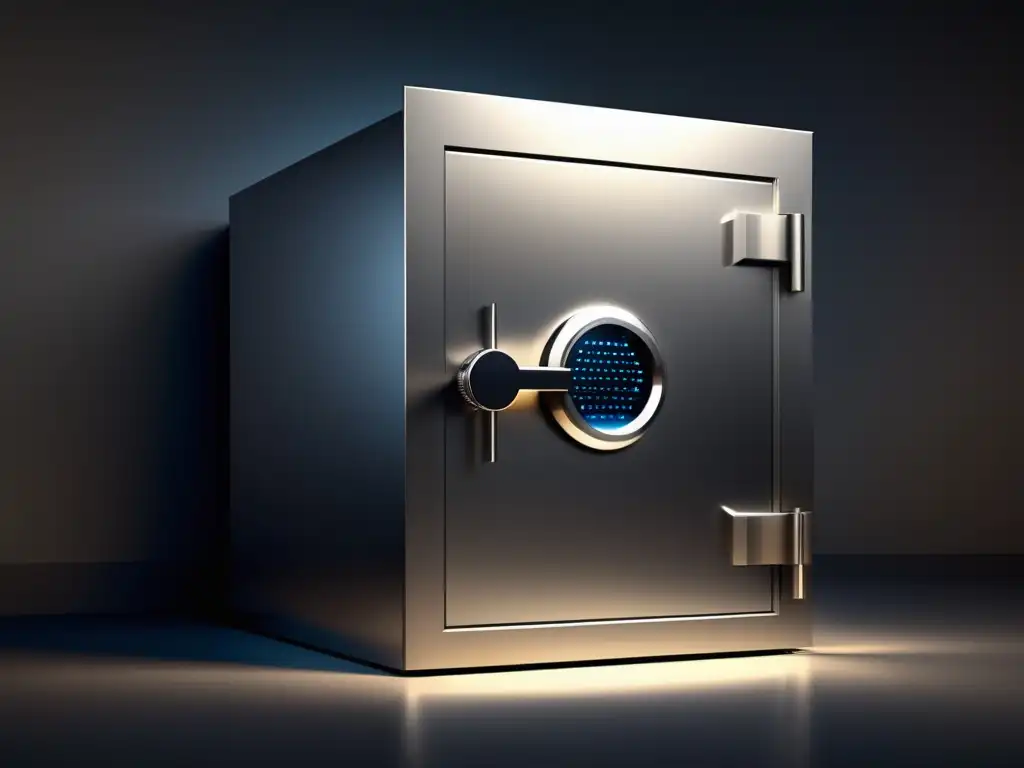 Bóveda digital segura y moderna Riesgos de datos financieros digitales: moderno y seguro vault