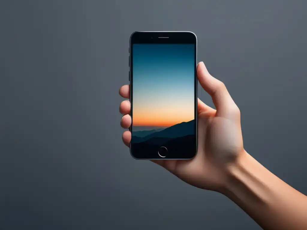 Privacidad en redes sociales Habeas Data en redes sociales: persona usando smartphone, minimalista, fotorealista, datos en redes, privacidad