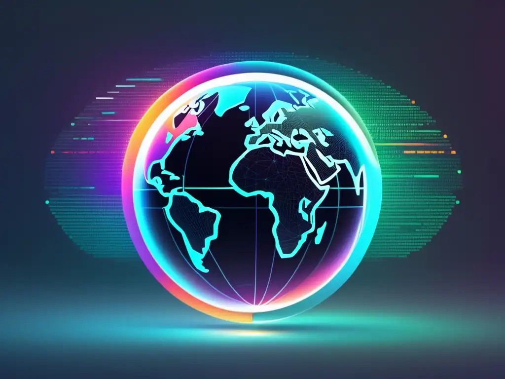 Seguridad digital y protección de datos Concepto de privacidad digital con diseño minimalista, globos y líneas interconectadas, protegiendo derechos de datos digitales