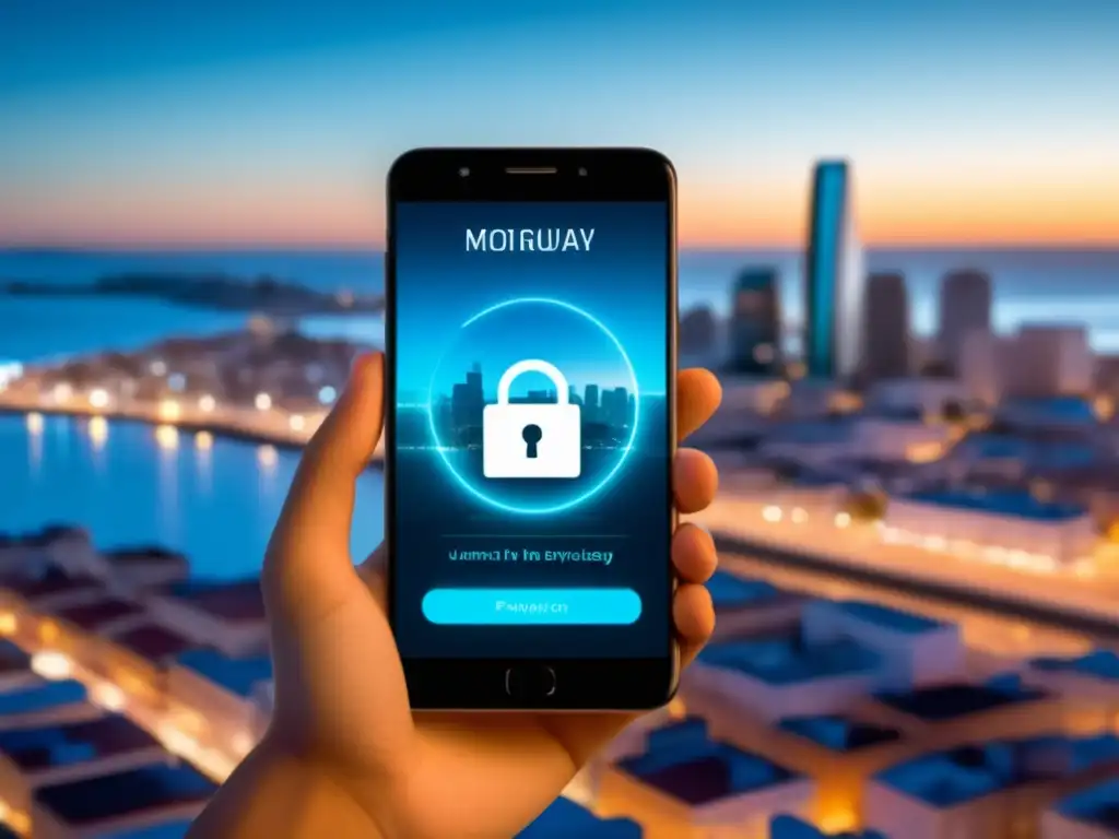 Protección de datos en Uruguay Privacidad digital en Uruguay: Imagen 8k ultradetallada que representa de manera minimalista y fotorealista la importancia de la protección de datos