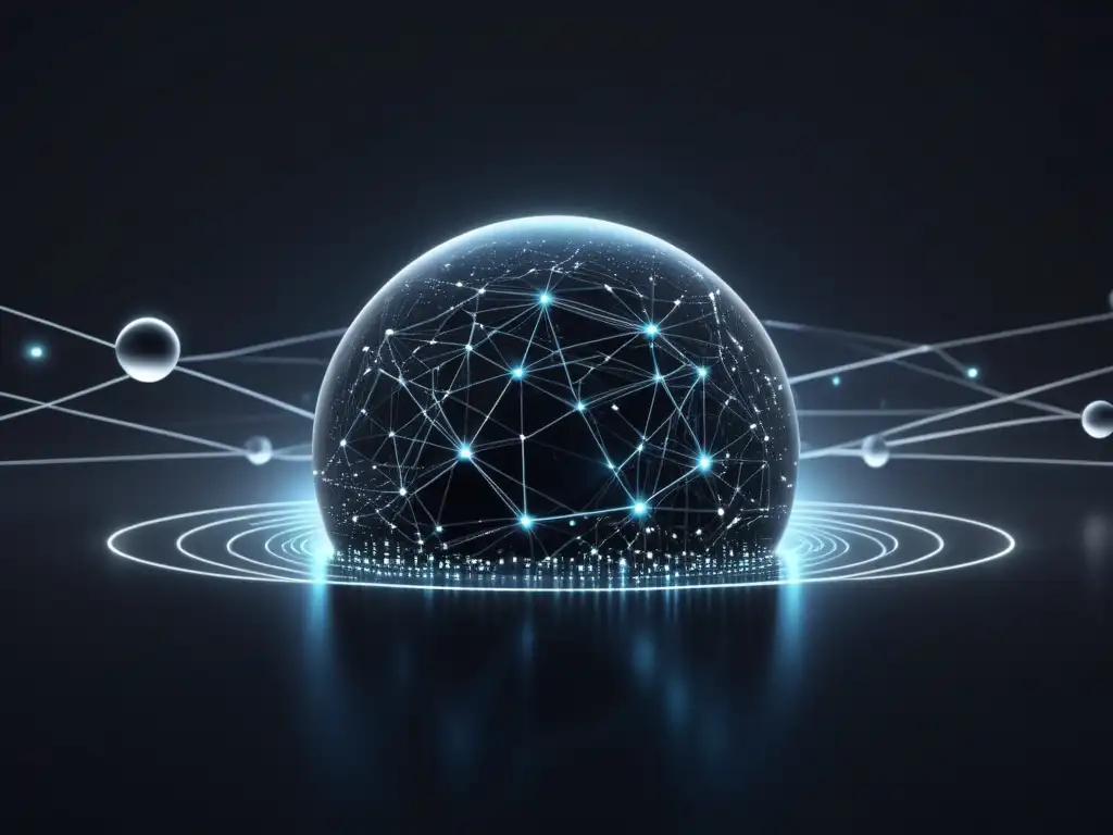 Mundo digital conectado con esferas de datos Imagen ilustrativa: Análisis leyes privacidad mundo digital