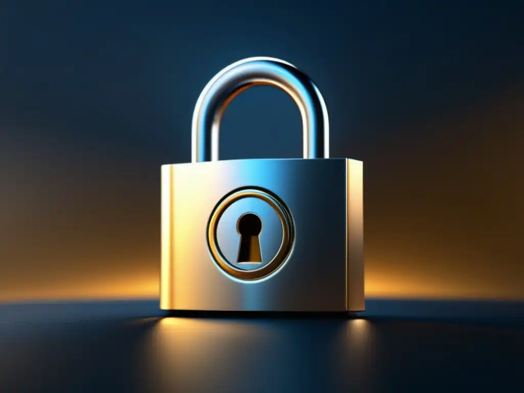 Seguridad digital: Candado minimalista Privacidad digital en Latinoamérica: Protegiendo datos personales con un elegante y minimalista candado 8k
