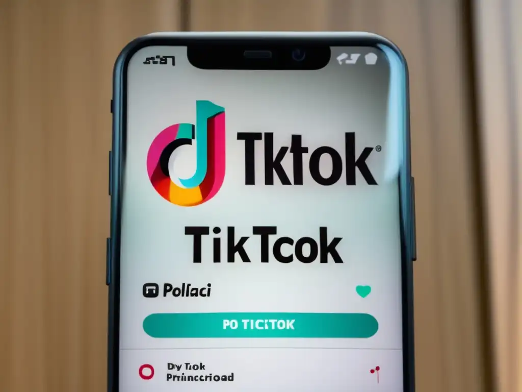 Privacidad en TikTok Magnifying glass highlighting TikTok privacy policy - Política de privacidad TikTok
